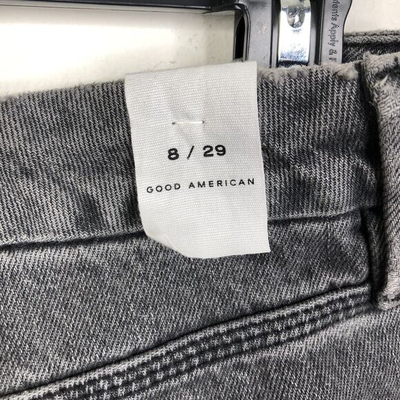 NEW Good American 90's High Waist Baggy Relaxed Black Gray Jeans Women's 8/29 - Picture 7 of 9